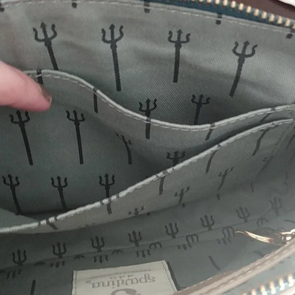 Spartina 449 Blue and Tan Crossbody Bag - Picture 11 of 16